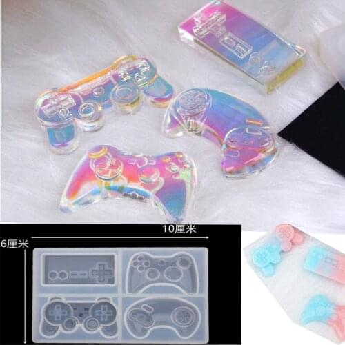 Transparent Silicone Mould Dried Flower Resin Decorative Craft DIY Gamepad Keychain Mold epoxy resin molds for jewelry
