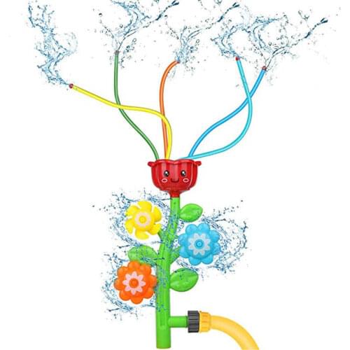 3-in-1 Sprinkler Outdoor Water Spray Sprinkler Kids Pool Toys Rotating Baby Bath Toy Summer Flower Water Spray Sprinkler Toy