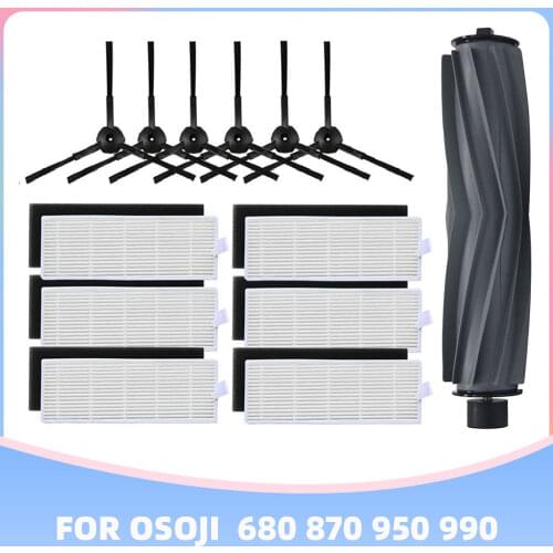 Roller Side Brush Filter Mop Cloth Assembly Kit For Osoji 950 680 870 990 Robotic Vacuum Cleaner Accessories