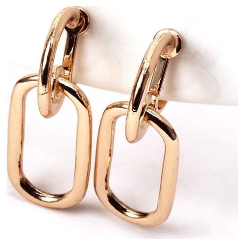 Clip Earrings Color No Hole Punk Style Simple Clip On Earrings No Pierced Non Piercing Ear Jewelry For Women Men