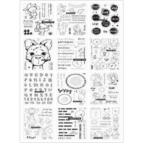 Alpaca background Stamps for DIY Scrapbooking Album Stamp Paper Card Embossing