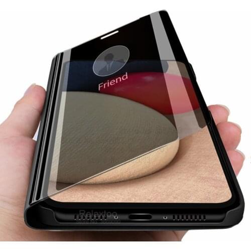 A02S smart mirror flip phone cover case for samsung galaxy A02S 02S A02 S SAMSUNGA02S 6.5'' magnetic stand coque funda SM-A025F