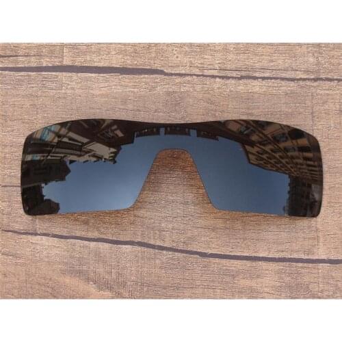 Vonxyz Stealth Black Polarized Replacement Lenses for-Oakley Oil Rig Frame