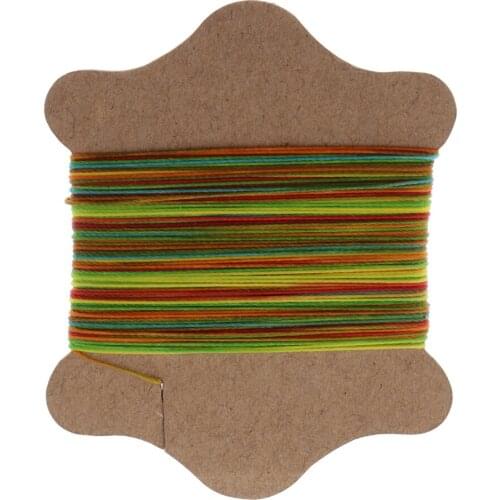 20 Meters Waxed Cotton Cord Wax Tape Cotton Cord Wax Thread Round Multicolor For