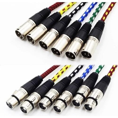 3 feet XLR microphone cable line public bus line of high-purity oxygen-free copper wire DMX signal line chip microphone