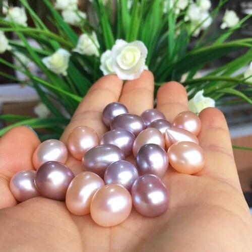 Wholesale Loose Pearls Jewelry Beads 3A Good Quality Natural Freshwater Drop Pearl Loose Beads for Necklace 8x10mm
