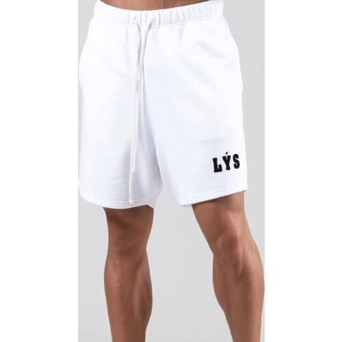 M-3XL Running Cotton Shorts Men Solid Sports Clothing Fitness Bodybuilding Short Pants Sport Homme Gym Training Beach Shorts