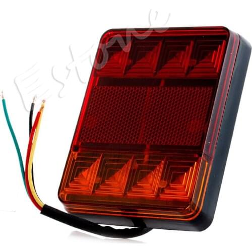 1 Pair LED Waterproof Trailer CARAVAN Stop Brake Tail Light Indicator Lamp