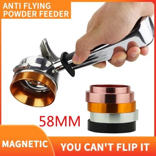 1 Pcs 58mm Magnetic Intelligent Dosing Ring Brewing Bowl Coffee Powder Espresso Barista Funnel Portafilter Kitchen Tools Cocina
