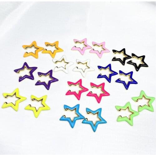 10pairs/lot Oil Drop David Star Ear Cuff Fashon Jewelry Supplier