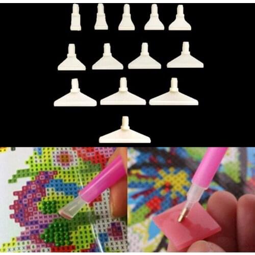 13Pcs Replacement Embroidery Point Drill Pen Heads For 5D Diamond Painting Cross Stitch Fixing Quick Tool DIY Crafts Supplies