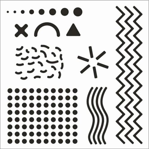13x14cm Dot lines Scrapbook Stencils Spray Plastic Mold Shield DIY Cake Hollow Embellishment Printing Lace Ruler Valentine