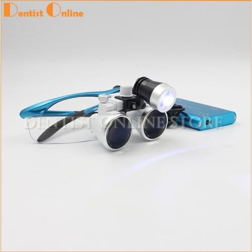 3.5X Magnification Antifog Medical Enlarger Lens Surgery Surgical Magnifier with LED Light Oral Dental Headlight Operation Loupe