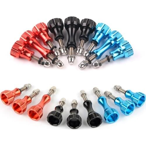 3pcs Aluminum Alloy Nut Thumb Screw Mount for GoPro Hero 9 8 7 6 5 4 Yi Lite 4K SJCAM EKEN H9 Sony Go Pro Camera Accessories