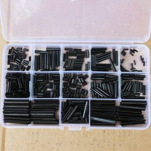 360Pcs Steel Split Spring Dowel Tension Roll Pin Metal Hardware Assortment Kit