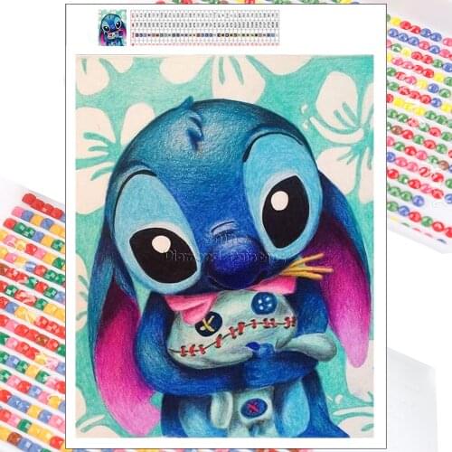 5D Diamond Painting Disney Stitch Set Cartoon Hobby Art DIY Mosaic Rhinestone Embroidery Full Square Round Drill Kit Home Decor