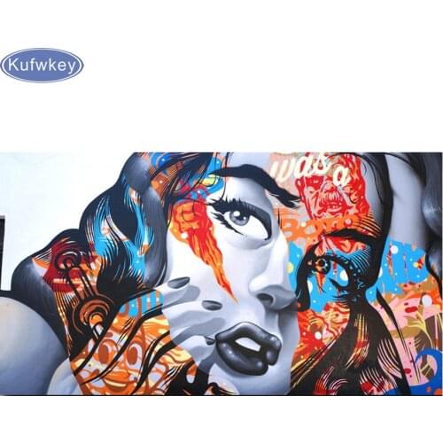 5D DIY Diamond Painting,diamond Embroidery Colorful Abstract Woman,Full Square drill Cross Stitch Rhinestone Mosaic Paint gift