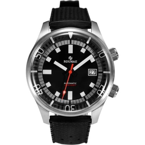 Retangula Rdunae Mechanical Watch Men Sport Watches 20Bar Stainless Steel Rubber Strap Black Luminous Mens Business Wristwatch