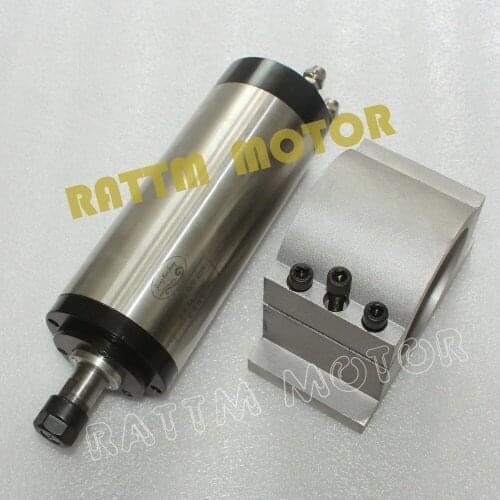 1.5KW ER16 Water cooled spindle motor 220V 8A 24000rpm & 80mm Aluminium Clamp CNC Kit for CNC ROUTER ENGRAVING MILLING GRIND