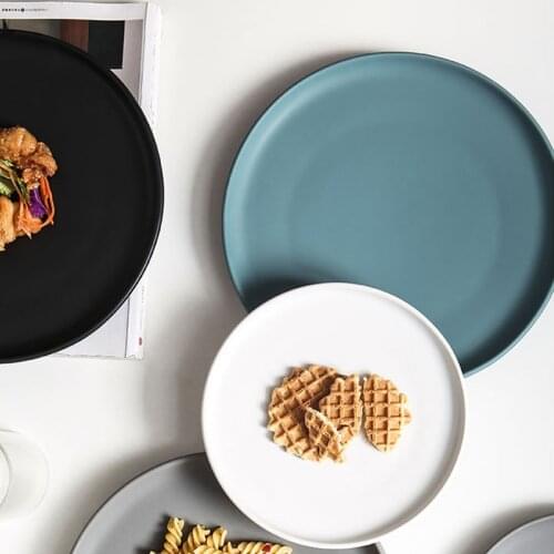 Nordic Ceramic Steak Western Dish Plates Home Dishes Creative Plate Fruit Dish Dessert Tableware Western Style Steak Dishes