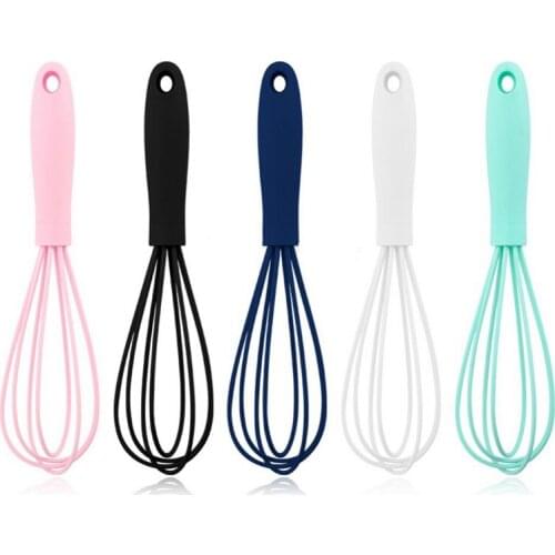 Kitchen Silicone Whisk Non-Slip Easy to Clean Egg Beater Milk Frother Kitchen Utensil specialty Kitchen Silicone Egg Beater Tool
