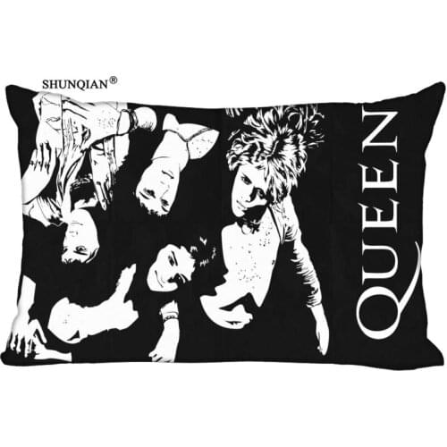 LUQI Freddie Mercury Queen Zippered Pillowcase Pillow Cover 20x30 inches Birthday Gift For Kids Lover