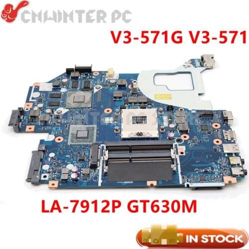 NOKOTION laptop motherboard for ACER Aspire E1-571G V3-571G V3-571 Mainboard NBY1X11001 Q5WV1 LA-7912P GT630M DDR3