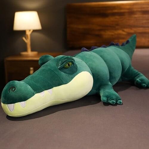 180cm Stuffed Animal Real Life Alligator Plush Toy Simulation Crocodile Dolls Kawaii Ceative Pillow for Children Xmas Gifts