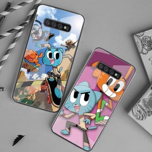 PENGHUWAN The Amazing World Gumbal Custom Soft Phone Case Tempered Glass For Samsung S20 Plus S7 S8 S9 S10 Plus Note 8 9 10 Plus