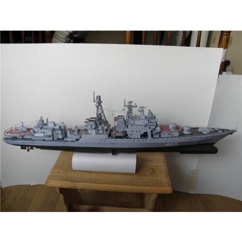 Russias fearless class guided missile destroyer Levchenko 3D Paper Model Kit