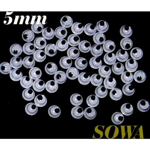 New Free Shipping 500PCS Size 5mm Black And White Oval Design Imitate Animal Eye Dolls Eye For Toy DIY