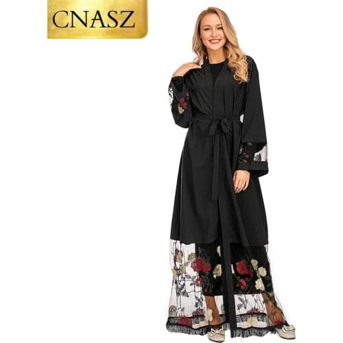 2020 Latest Muslim Abaya Islamic Turkey Fashion Laddies Lace Clothing Middle East Arab Elegant Kimono Moroccan Kaftan Cardigan