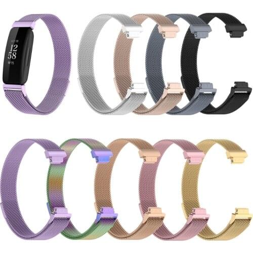 Magnetic Stainless Steel Replacement Watch Band Strap for -Fitbit inspire 2 Bracelet Smart Watch