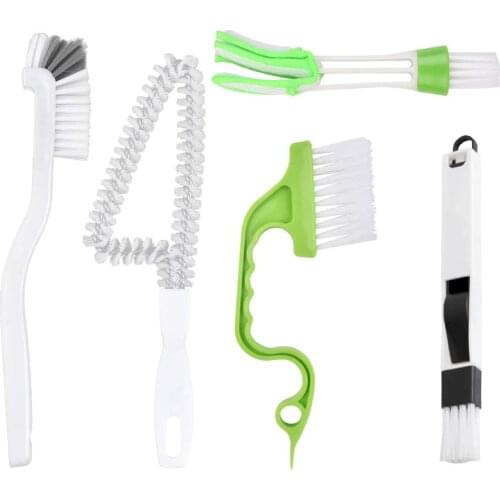 5-piece slot seam brush, door cleaning brush, ceramic tile seam brush, suitable for bathroom and kitchen, window, floor line