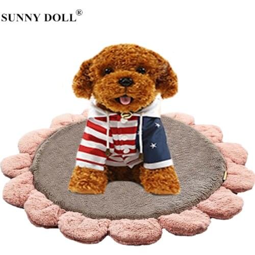Cute Sun Flower Dog Mat Pad Anti-skid Mat Pet Dog Mat Seat Cushion Pet Blanket Dog Bed Cat Mat Thicken Sleeping Beds Seat Cover