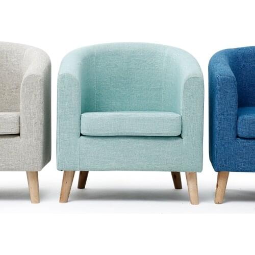 Nordic fabric single lazy sofa chair Internet cafe leisure chair leather hotel reception negotiation chair