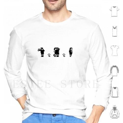 Skool Krush Hoodie Long Sleeve Retro Zx Spectrum Gaming Love Kiss Pixel