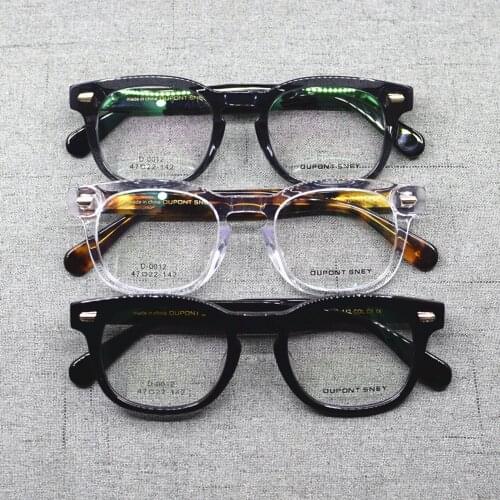 Vintage Acetate Hand Made Full Rim Square Eyeglass Frames Men Women Myopia Rx able Glasses Top Quality