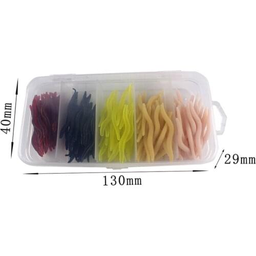 150pcs/box Soft Artificial Bait Fishing Lure Gray Lure Carp Fish Fishing Tackle Lure With Box