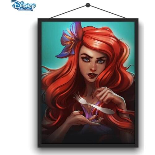 Disney 5D DIY Diamond Painting Princess Anthropomorphic Oil Painting Wind Round Diamond Embroidery Handicraft Home Decoration