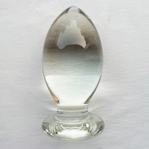 Anal Dilator Large Size Pyrex Glass Anal Butt Plug Huge Crystal Dildo Big Bead Penis Adult Female Masturbation Sex Toy for Women