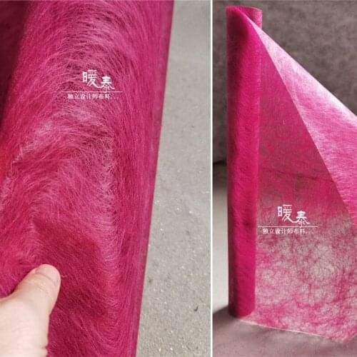 Irregular Linear Texture Fabric Rose Red DIY Patches Handicrafts Decor Modeling Design Photo Props Clothing Designer Fabric