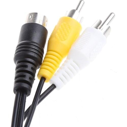 Black 1.5M/5FT Audio Video AV Stereo Composite Adapter Cable For SEGA Genesis/MD 270B