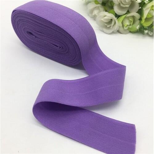 5 Yards 1" 25mm Elastic Ribbon Multirole Elastic Band Sewing Lace Trim Band Garment Accessory #Purple