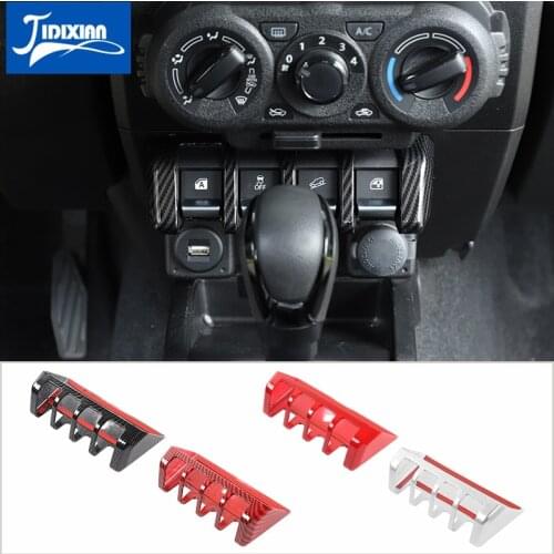 MOPAI Car Stickers for Suzuki Jimny 2019+ Car Window Lifting Switch Button Dcoration Cover Accessories for Suzuki Jimny 2019
