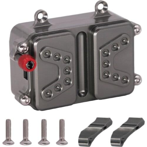 Metal ESC Receiver Box Radio Box, for Wrangler 90046 90047, 1:10 RC Off Road Car Crawler Spare Parts Accessory Upgrade