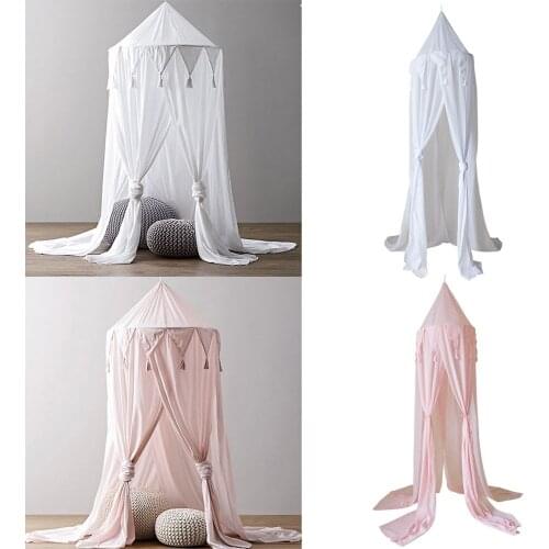 Sweet Style Dome Bed Canopy Mosquito Net Kids Play Castle Tent Hanging House Decorations for Children Living Room