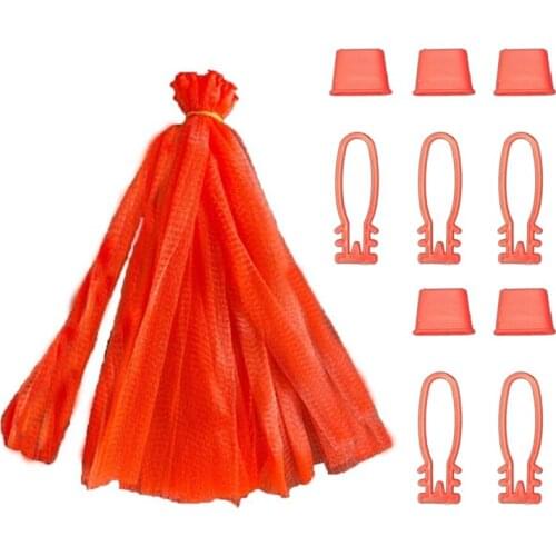 100Pcs Reusable Produce Bags 15.7 Inch Mesh Storage Bags Comes with Loop-Style Closures for Grocery Shopping & Storage