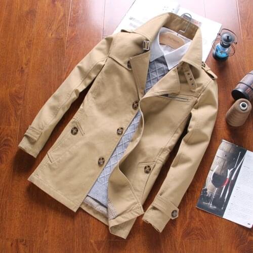 Men Trench Coat Single Breasted Overcoat Autumn Winter Jacket Men Long Coat Fashion Outwear Jacket Turndown Collar Jacket 2020