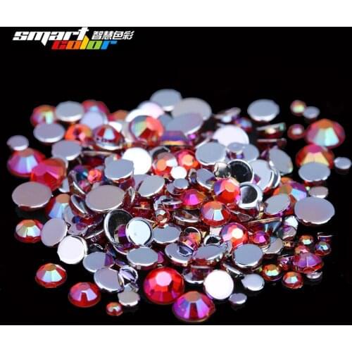 Newest Fashion Red AB Color Many Sizes Acrylic Rhinestones Shoes Clothing Decorations Sparkling Nail Art Decorations